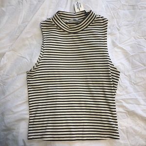 Black/white striped tank